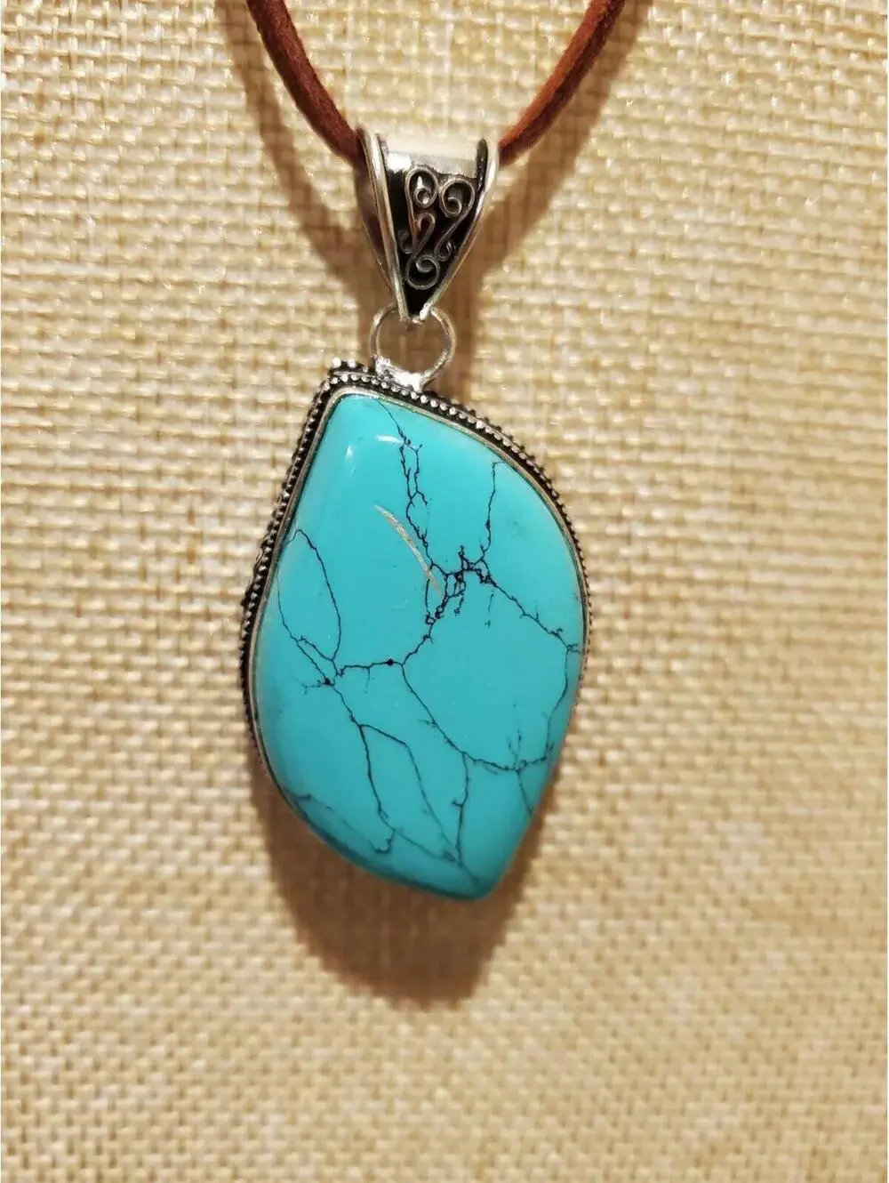 925 turquoise Necklace - Picture 5 of 12